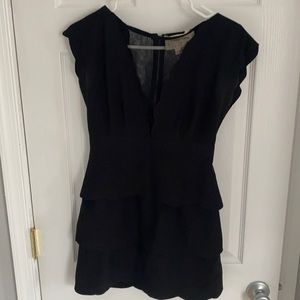 Black scalloped dress.